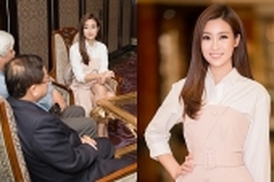 BTC HHVN nhiệt tình tư vấn cho Đỗ Mỹ Linh trước khi lên đường thi Miss World