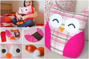 Ở nhà 2/9, mẹ làm gối ôm hình cú mèo dễ thương tặng bé