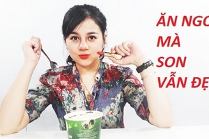 Trang Moon thử thách 4 màu son với 4 món ăn khoái khẩu