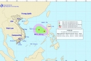 Xuất hiện áp thấp nhiệt đới trên biển Đông