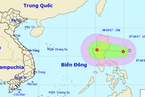Áp thấp nhiệt đới di chuyển nhanh, tiến vào Biển Đông