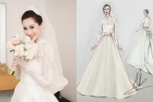 Điều chưa biết về chiếc váy cưới đính 1000 viên pha lê của Hoa hậu Thu Thảo