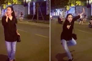 Phương Ly 'lầy lội' thực hiện trào lưu 'Vũ điệu vẫy xe'