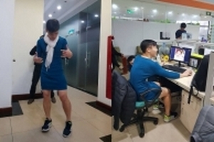 U23 Việt Nam thắng trận: Nói là làm, chàng trai Hà Nội mặc váy tới công ty