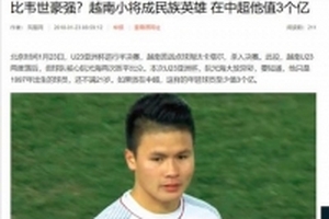 Quang Hải được định giá nửa triệu đôla nếu tới Trung Quốc chơi bóng