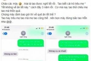 Bà mẹ bá đạo đáp trả 'cứng hơn trứng' trước trào lưu nhắn tin 'Tết này con không về'