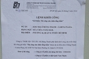 Cư dân chung cư Carina Plaza lo ngại hiện trường bị xóa vết tích