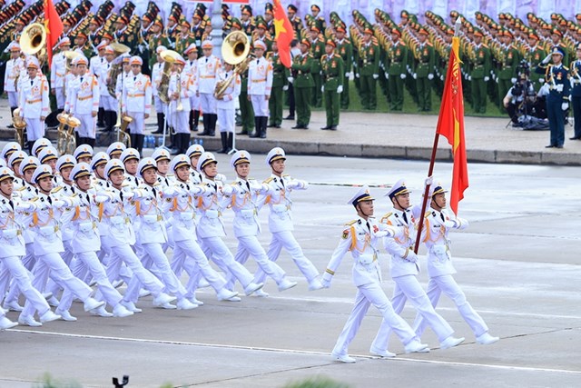 Khối sĩ quan Hải quân - Ảnh: VGP/Nhật Bắc