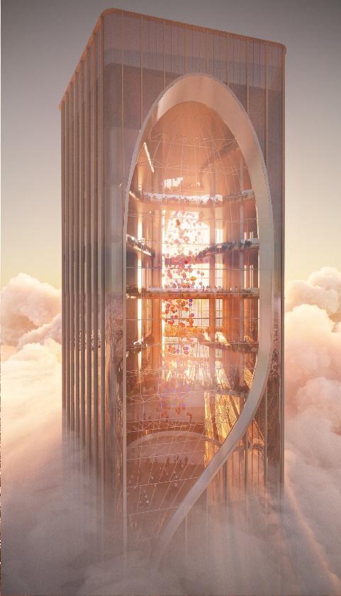 A tall building with a glass doorAI-generated content may be incorrect.