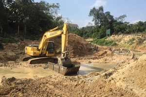 Thị xã Hồng Lĩnh (Hà Tĩnh): Dự án chưa xong giải phóng mặt bằng đã tiến hành thi công
