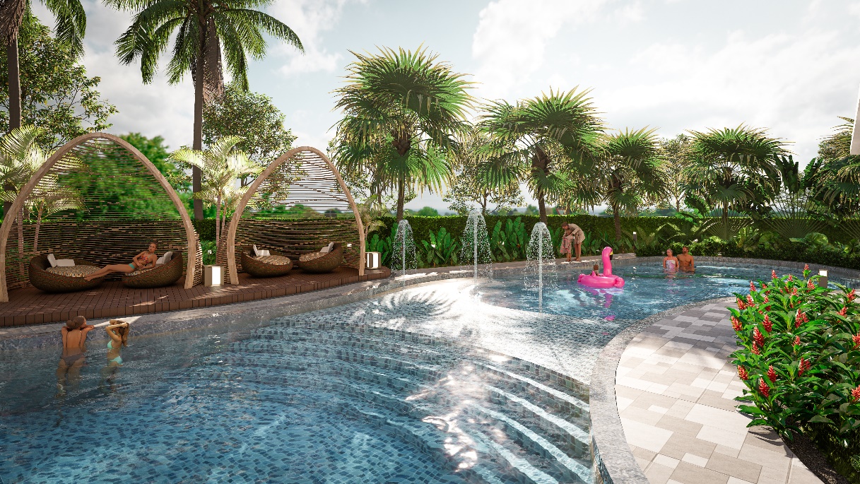 A pool with water and trees

AI-generated content may be incorrect.