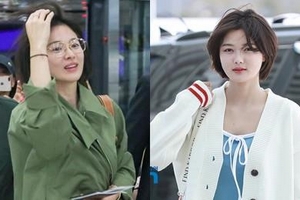 Song Hye Kyo và 'em gái quốc dân' Kim Yoo Jung trẻ trung tại sân bay