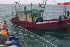 Bộ đội biên phòng giải cứu 4 ngư dân tàu cá gặp nạn trên vùng biển Bạch Long Vỹ
