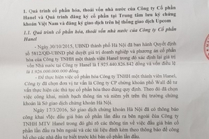 Bài 1: Những bất thường trong quá trình cổ phần hóa tại Công ty Hanel