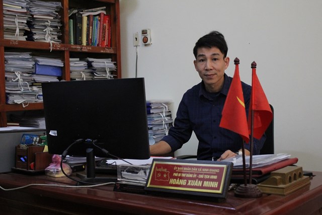 ông Hoàng Xuân Minh - Phó Bí thư Đảng ủy, Chủ tịch UBND xã 