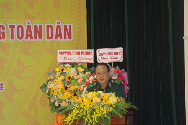 Thiếu tướng Nguyễn Hoài Phương - Phó Tư lệnh Bộ đội Biên phòng Việt Nam phát biểu tại Hội nghị sơ kết 5 năm thực hiện Ngày biên phòng toàn dân giai đoạn 2019 - 2024 
