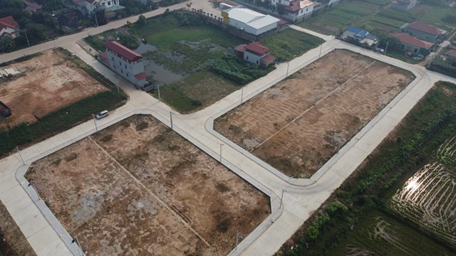 Đường giao thông khu vực khu dân cư mới xã Đoan Hạ.