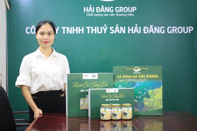 Bà Dung – đại diện Công ty TNHH Thủy hải sản Hải Đăng chia sẻ với Phóng viên.