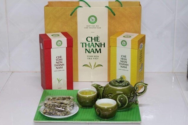 Sản phẩm chè của HTX chè Thành Nam.