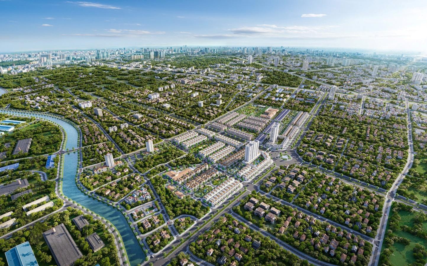 Phối cảnh 1 khu đô thị hiện đại lớn nhất trung tâm thành phố Vinh dự kiến sẽ chính thức đi vào sử dụng vào khoảng năm 2026-2027 được phát triển bởi Eurowindow Holding 