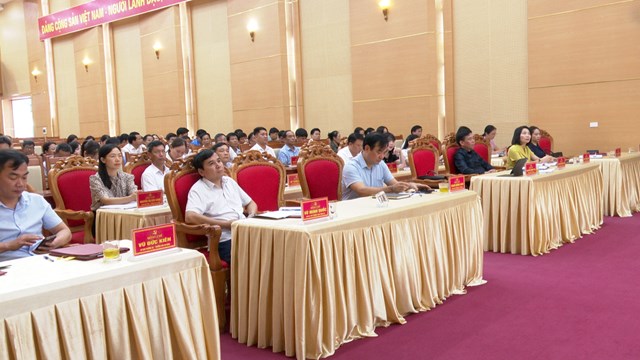 Các đại biểu xã Thanh Thủy họp Ban chấp hành Đảng bộ mở rộng.