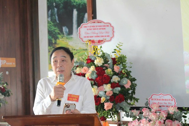 TTND.GS.TS Trương Việt Bình - Chủ tịch Hội Nam Y Việt Nam phát biểu tại Đại hội. Ảnh: Phi Long.