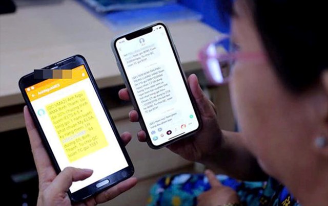 Gần đây xuất hiện nhiều tin nhắn giả là tin nhắn thương hiệu ngân hàng để lừa đảo (Ảnh minh hoạ)