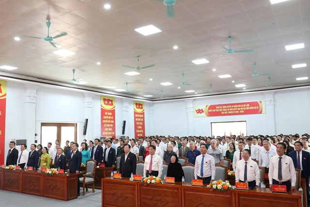 Các đại biểu dự Đại hội Đảng bộ xã Mê Linh lần thứ I, nhiệm kỳ 2025-2030.