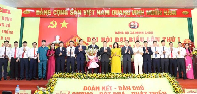 Ban Chấp hành Đảng bộ xã Minh Châu nhiệm kỳ 2025 – 2030 ra mắt Đại hội