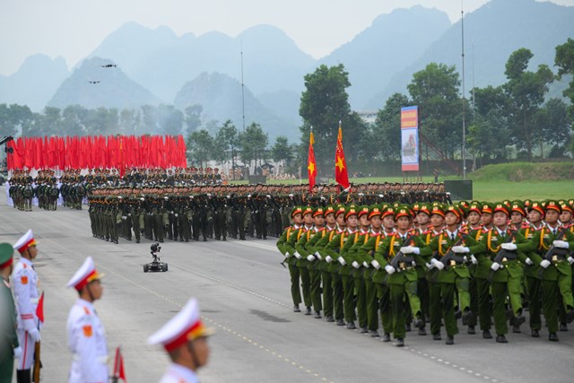 Các Khối Công an nhân dân tham gia tổng hợp luyện.