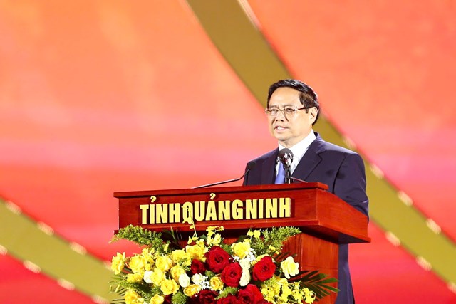 Thủ tướng Phạm Minh Ch&iacute;nh ph&aacute;t biểu tại Lễ c&ocirc;ng bố Di sản Văn h&oacute;a thế giới Y&ecirc;n Tử &ndash; Vĩnh Nghi&ecirc;m &ndash; C&ocirc;n Sơn, Kiếp Bạc.