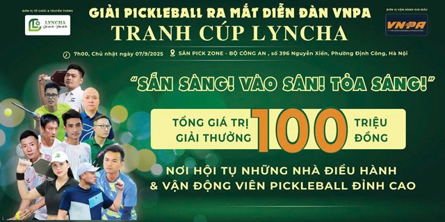 Giải Pickleball ra mắt Diễn đàn VNPA – Tranh cúp Lyncha sắp khởi tranh tại Hà Nội - Ảnh 1
