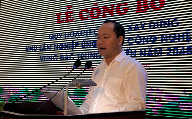 Hoàng Quốc Việt, Giám đốc sở Nông nghiệp và Môi trường tỉnh Nghệ An công bố 5 nhóm mục tiêu Quy hoạch xây dựng Khu lâm nghiệp ứng dụng công nghệ cao vùng Bắc Trung Bộ hướng tới