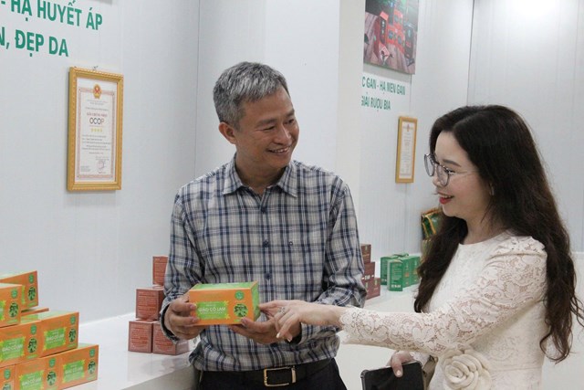 Ông Phan Xuân Diện ở bản Quyết Tiến, xã Con Cuông sản xuất cà gai leo ở vùng Con Cuông