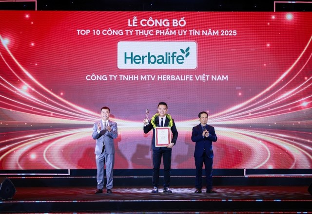 Herbalife Việt Nam vinh dự Top 10 Cty Thưc Phẩm Uy T&iacute;n 2025