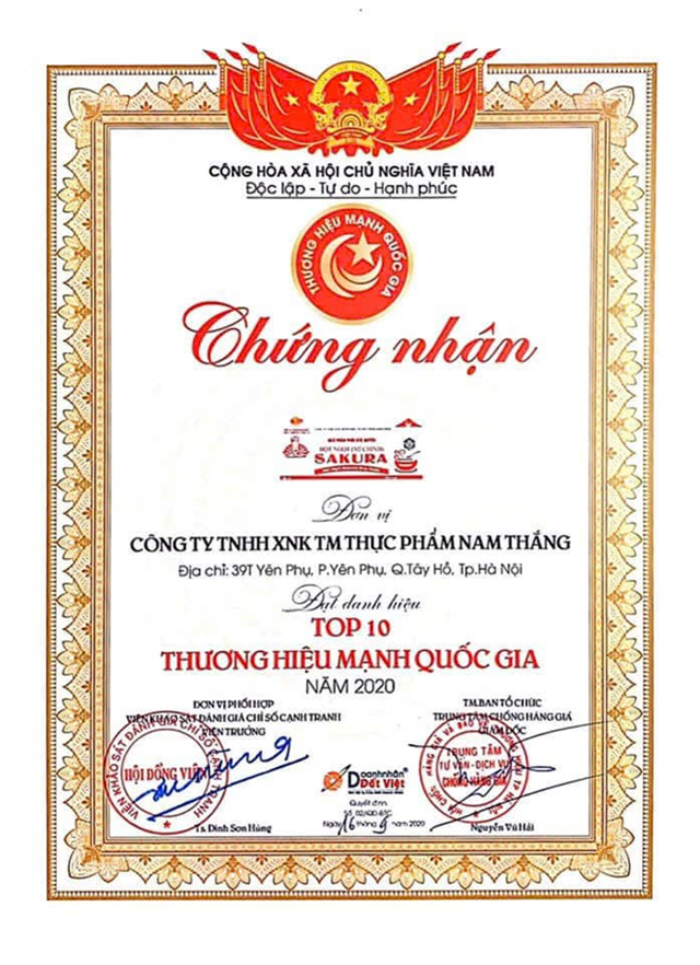 Nam Thắng đạt Top 10 Thương hiệu Uy tín Quốc gia 2025 - Ảnh 3