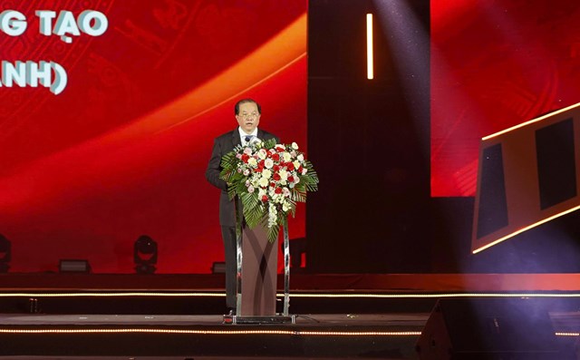 Ông Tạ Quang Đông - Thứ trưởng Bộ Văn hóa, Thể thao và Du lịch phát biểu tại buổi khai mạc Liên hoan Phim Việt Nam lần thứ XXIV