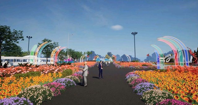 Phối cảnh tuyến Đại lộ hoa b&ecirc;n Vịnh Hạ Long với hệ thống v&ograve;m LED, thảm hoa đa sắc v&agrave; kh&ocirc;ng gian đi bộ, hứa hẹn trở th&agrave;nh điểm nhấn văn h&oacute;a &ndash; du lịch m&ugrave;a Xu&acirc;n 2026 tại Quảng Ninh.