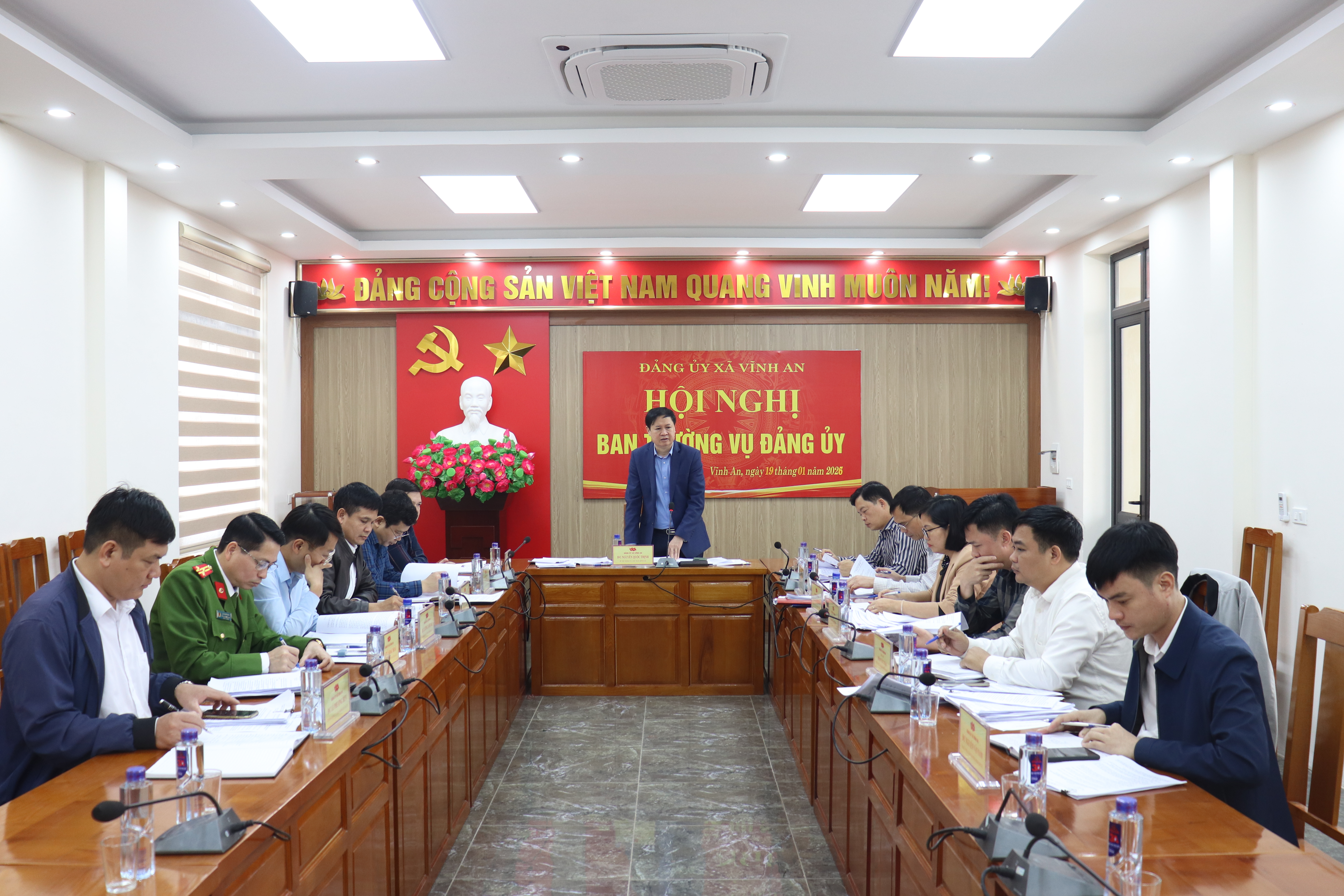 Hội nghị Ban Thường vụ Đảng ủy x&atilde; Vĩnh An th&aacute;ng 01 năm 2026