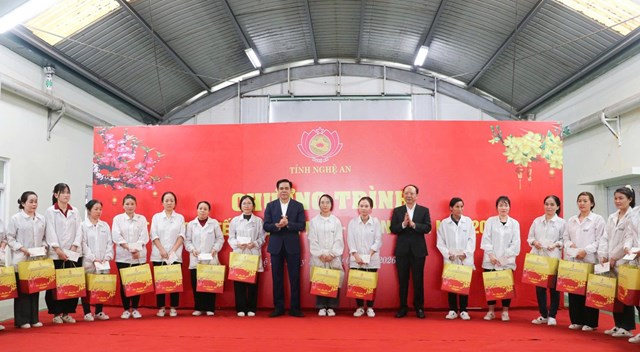 Lãnh đạo tỉnh Nghệ An thăm, chúc Tết các cơ quan, đơn vị trên địa bàn - Ảnh 8