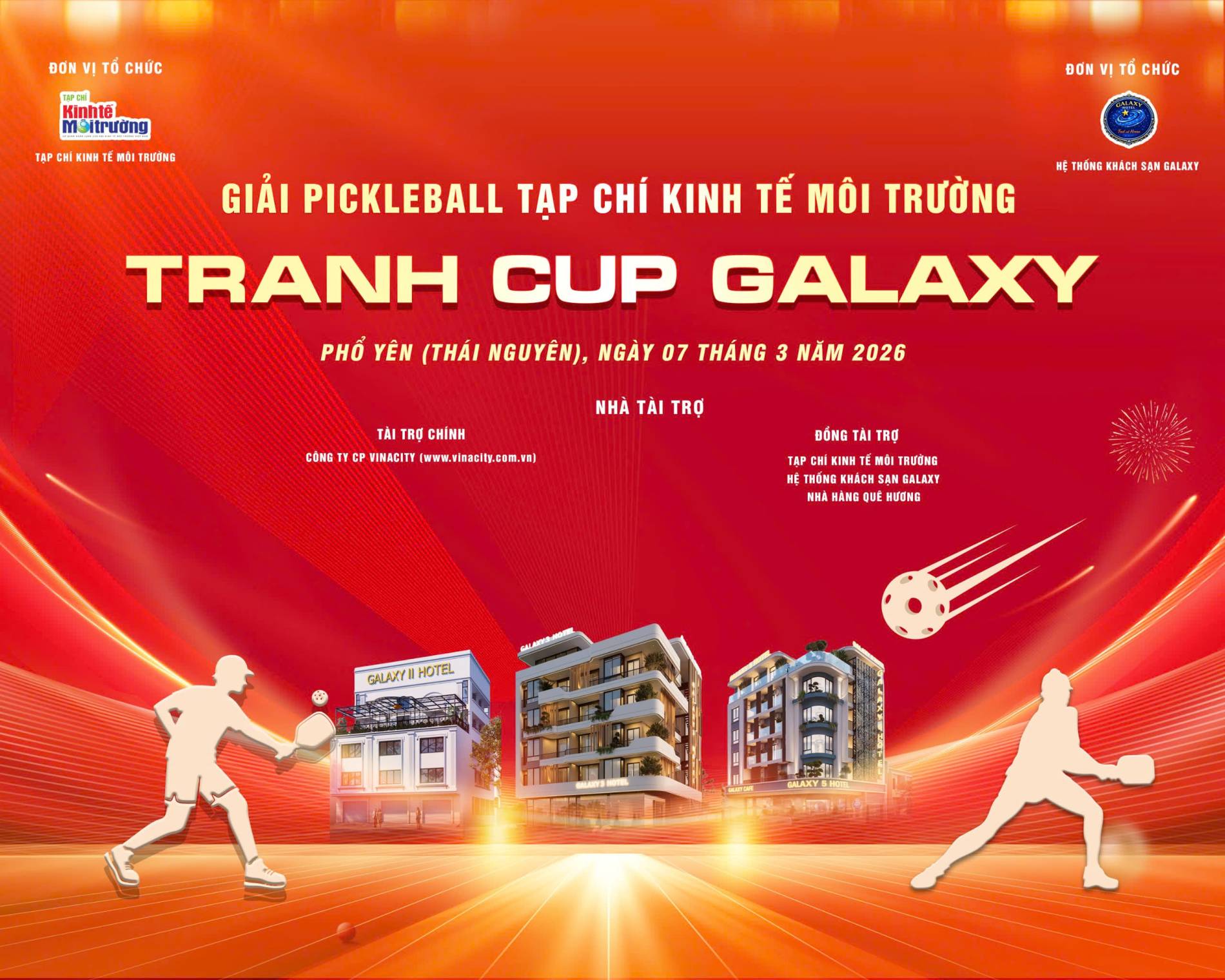 Sắp diễn ra Giải pickleball Tạp chí Kinh tế Môi trường tranh cúp Galaxy - Ảnh 1